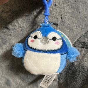 (NWT) Babs the blue jay squishmallow clip